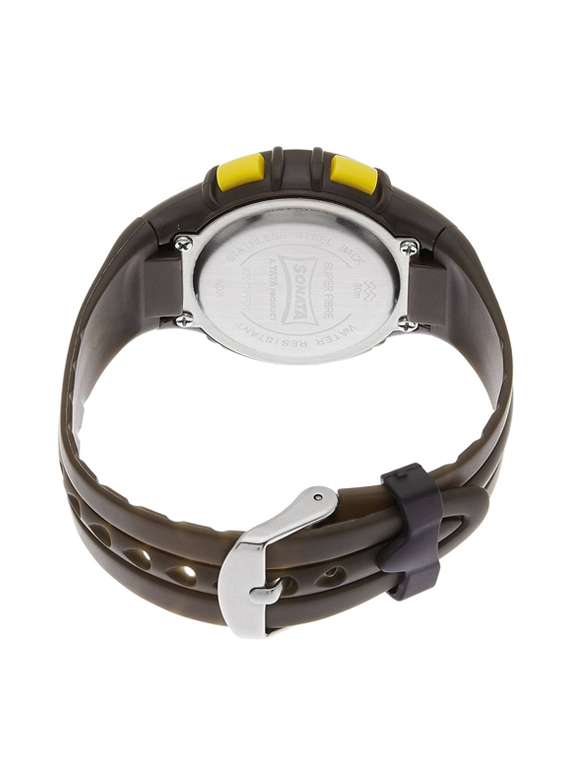 Buy online Sonata Super Fibre Digital Grey Dial Men's Watch