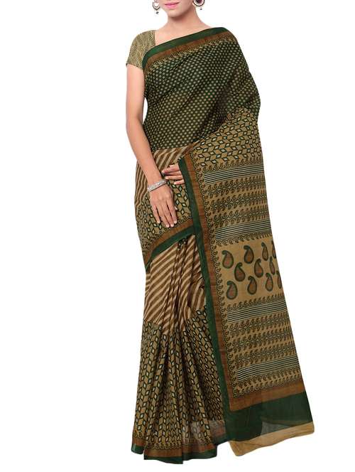 women's geometric multi colored saree with blouse - 13308157 - Standard Image - 0