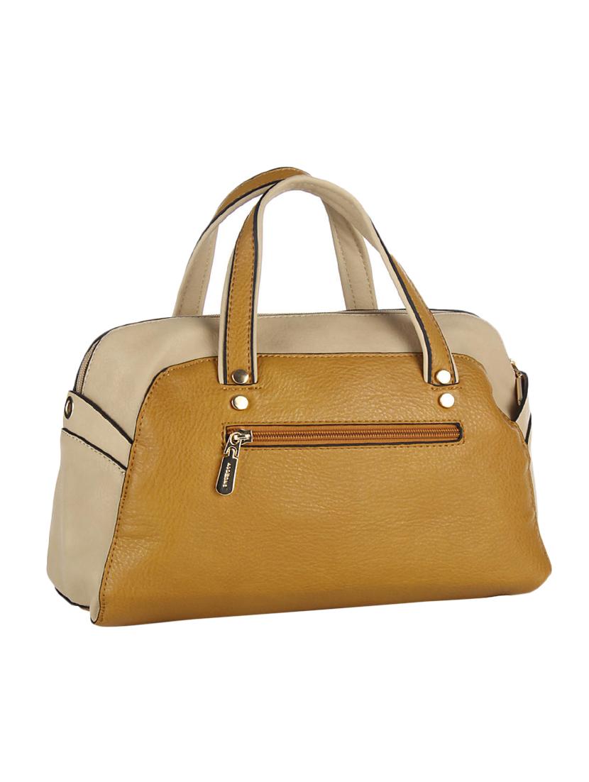 yellow leatherette handbag - 13310517 - Standard Image - 1