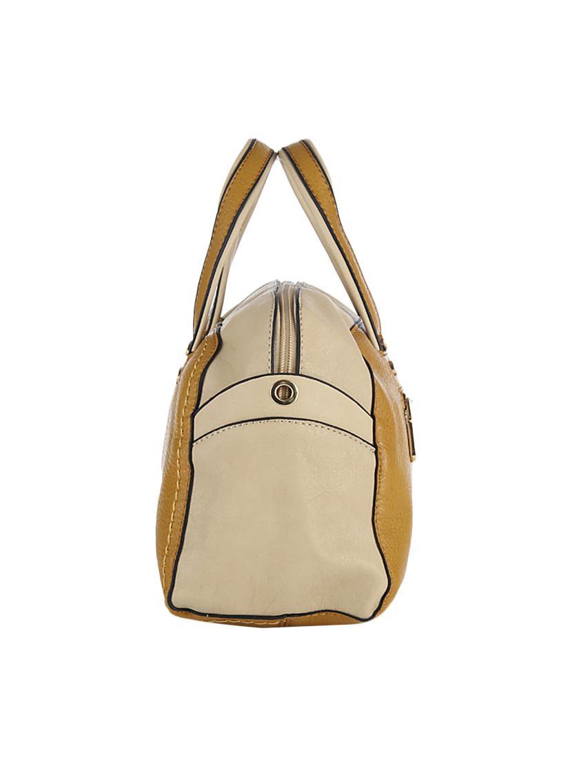 yellow leatherette handbag - 13310517 - Standard Image - 4
