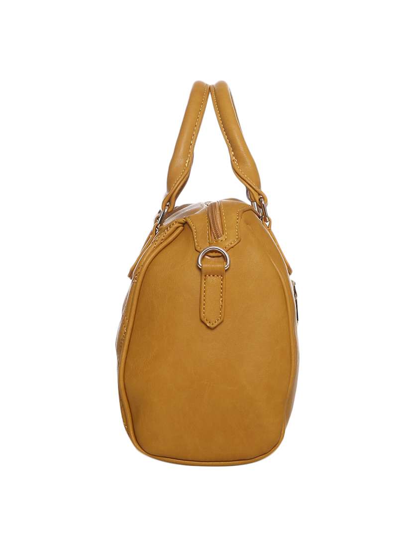 yellow leatherette handbag - 13310527 - Standard Image - 4