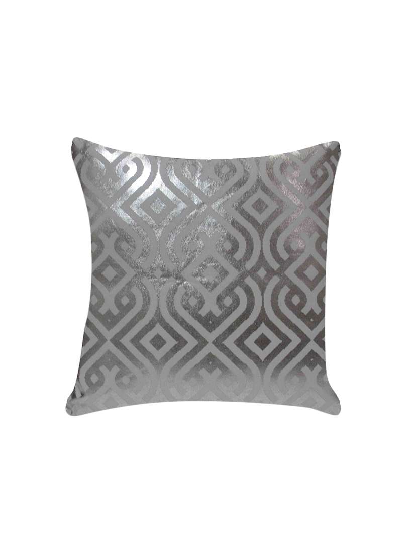 ambbi collection printed cushion cover with foil print geometric pattern