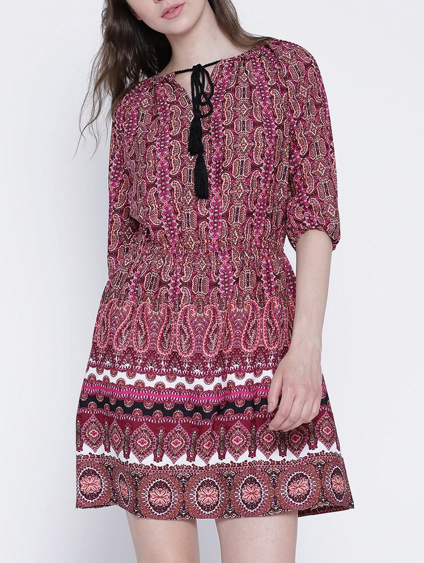 women's fit & flare paisley dress - 13315990 - Zoom Image - 0