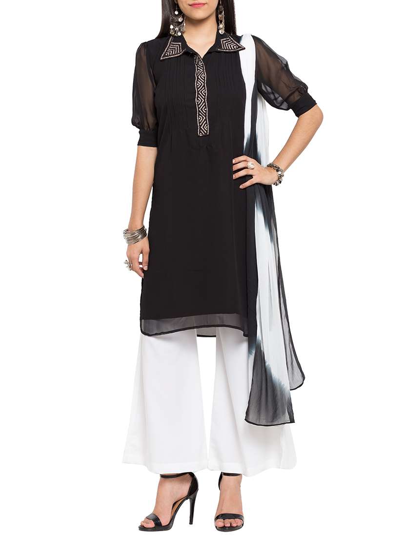 embellished stitched suit set