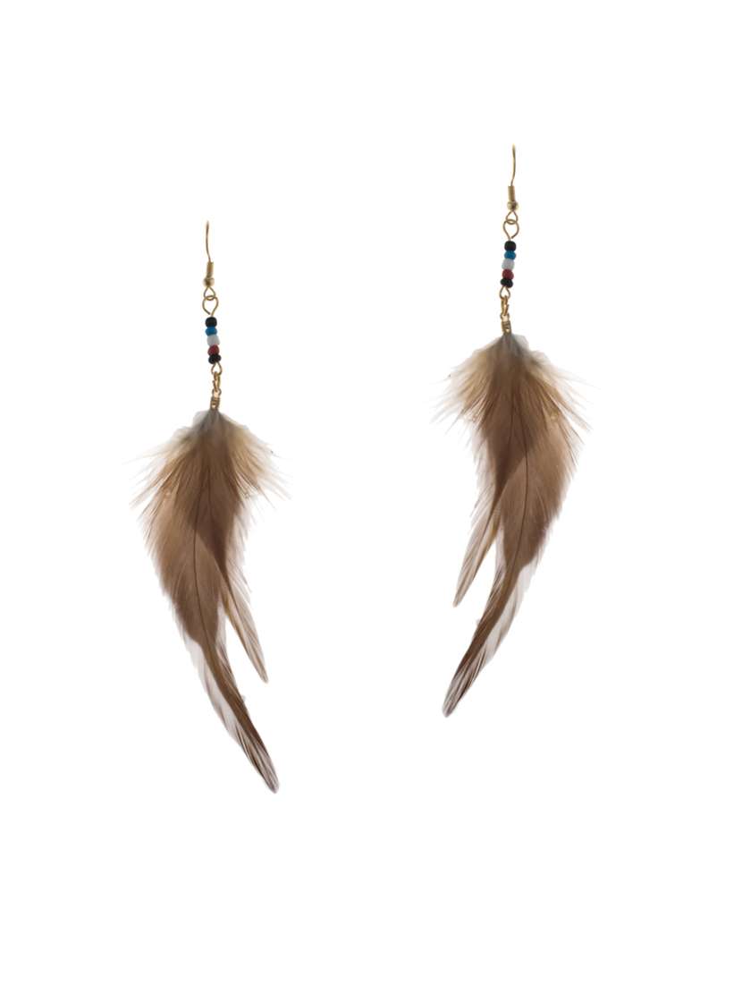brown metal drop earrings - 13325200 -  Zoom Image - 0