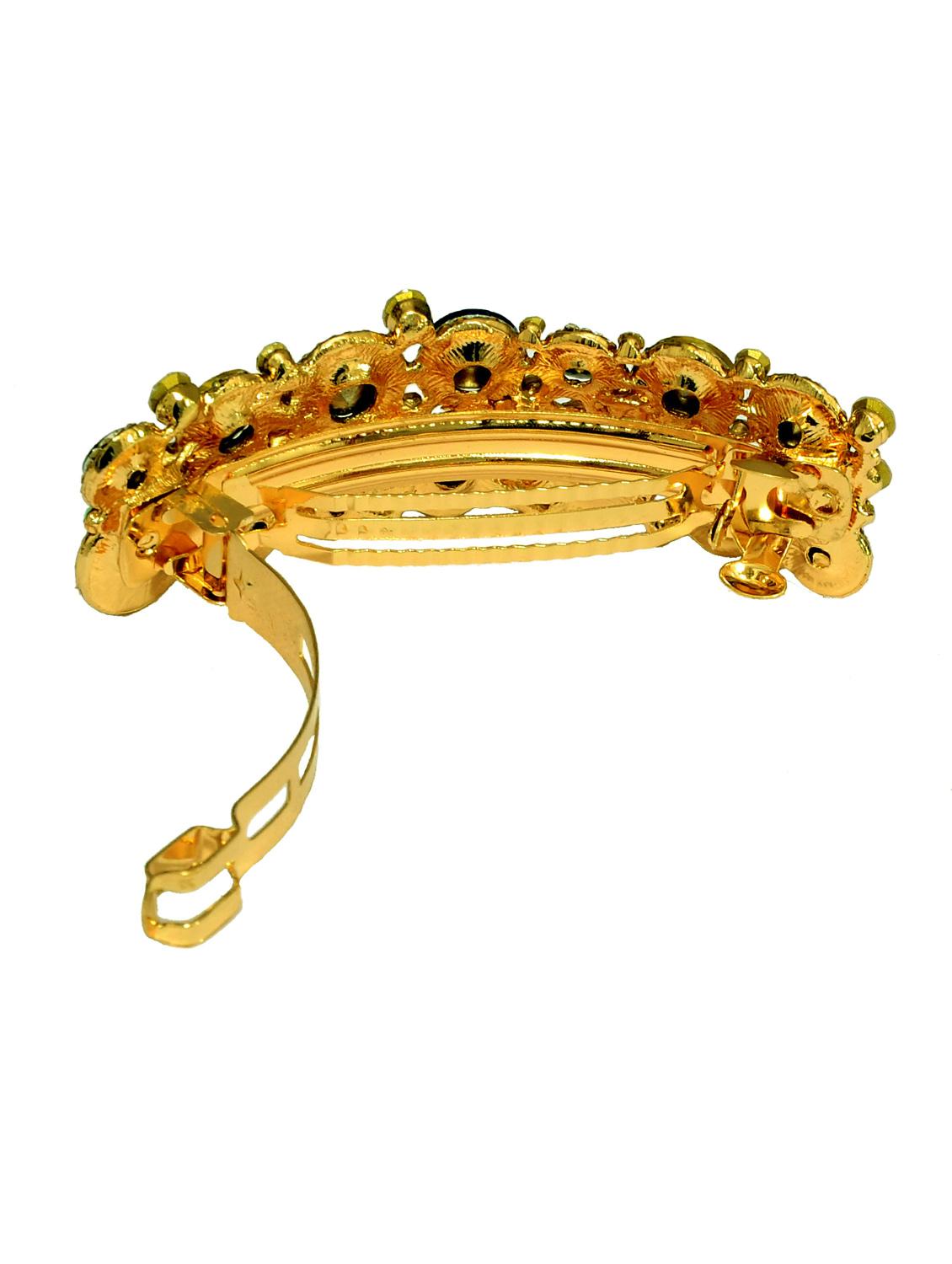 blue metal studded hair clip - 13326113 - Standard Image - 1