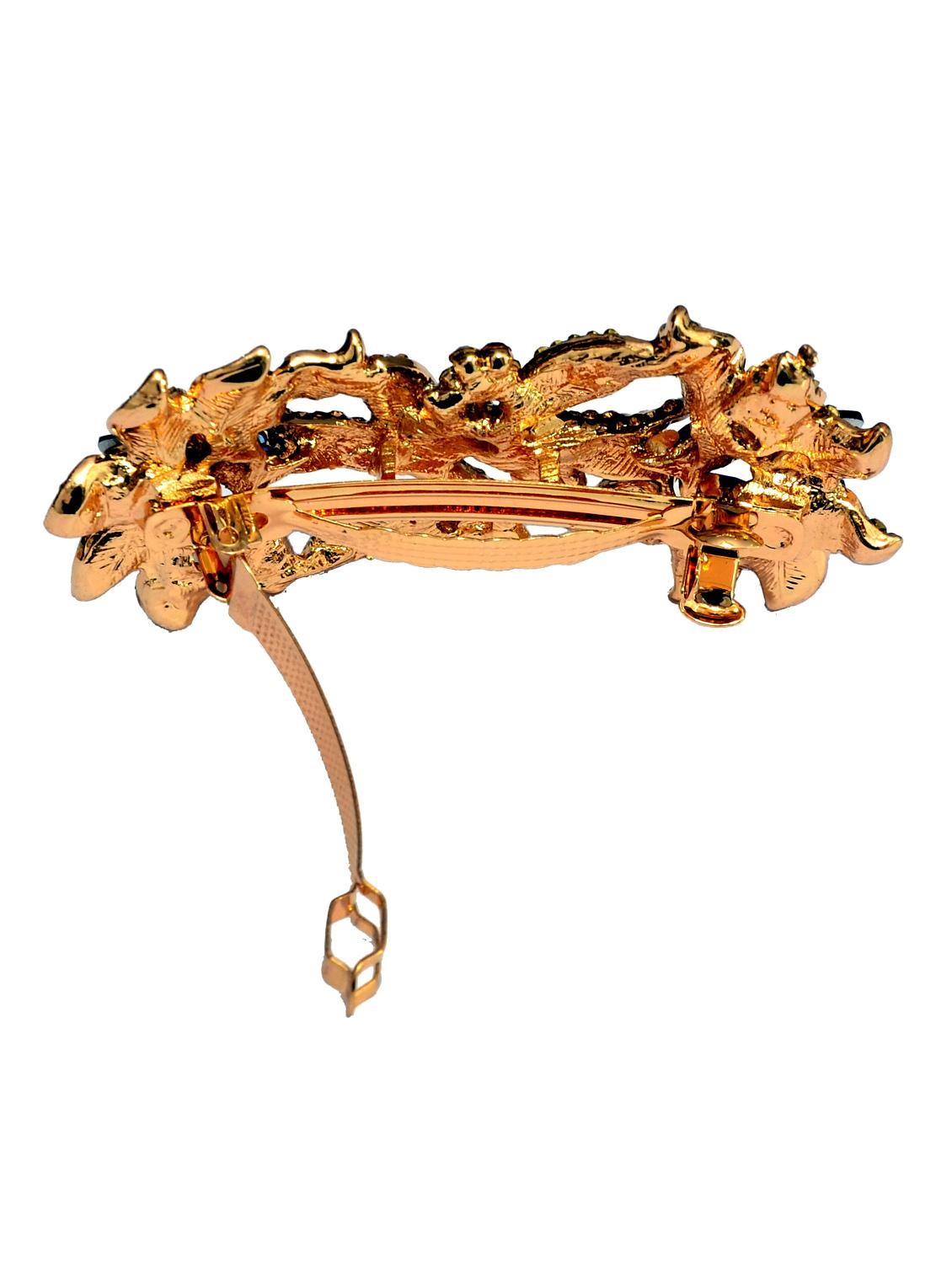 red  metal studded hair clip - 13326127 -  Standard Image - 1