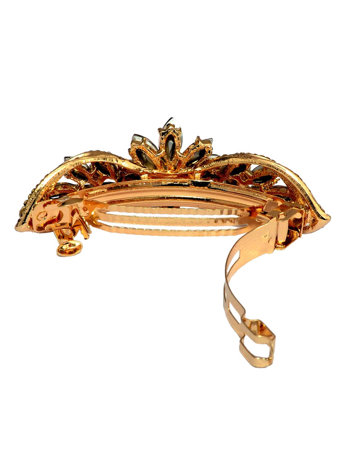 white embellished studded hair clip - 13326144 - Standard Image - 1