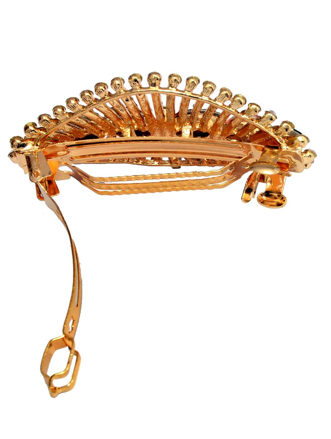 gold metal embellished hair clip - 13326156 -  Standard Image - 1