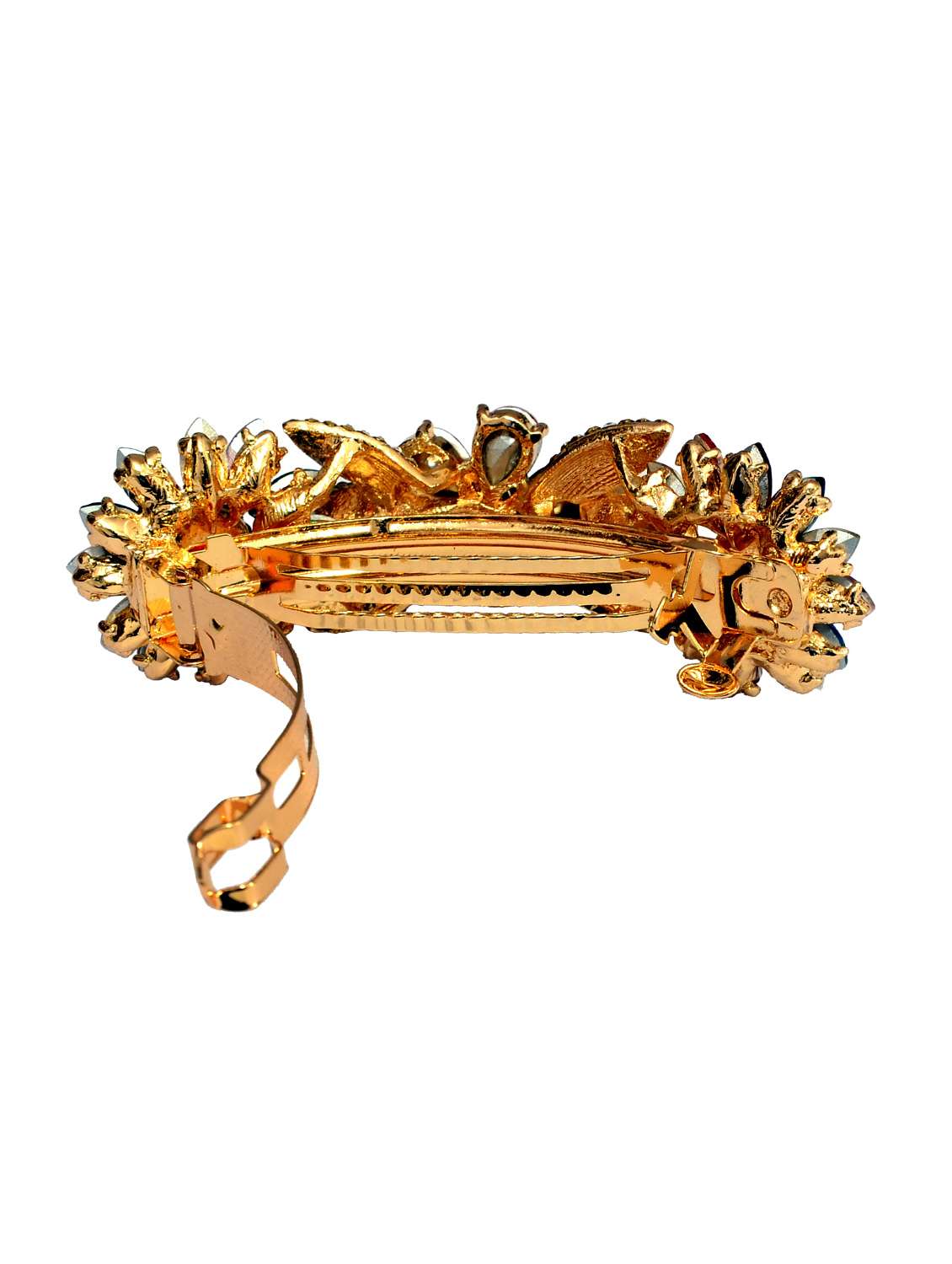 beige metal embellished hair clip - 13326162 - Standard Image - 1