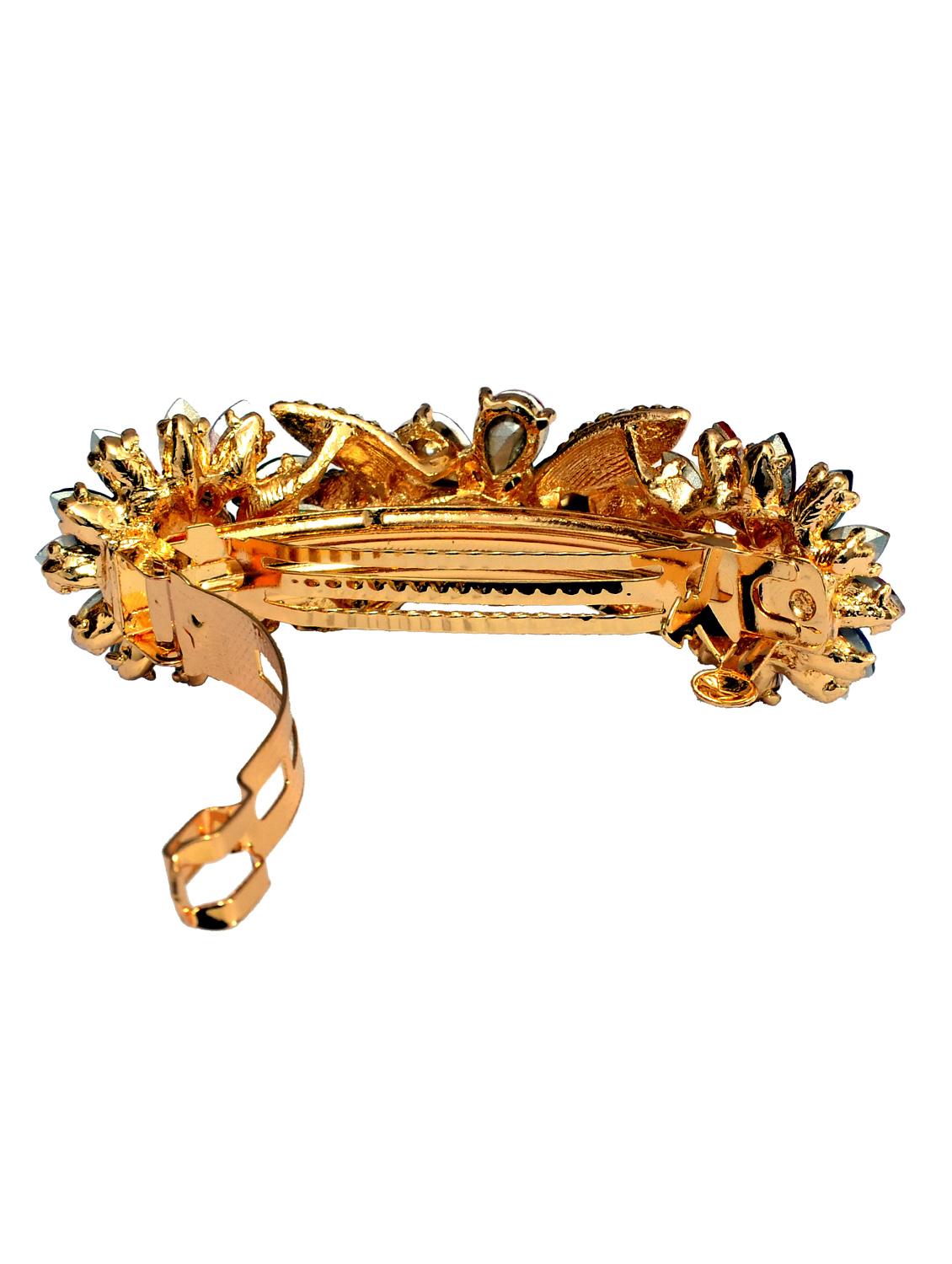 red metal embellished hair clip - 13326163 - Standard Image - 1