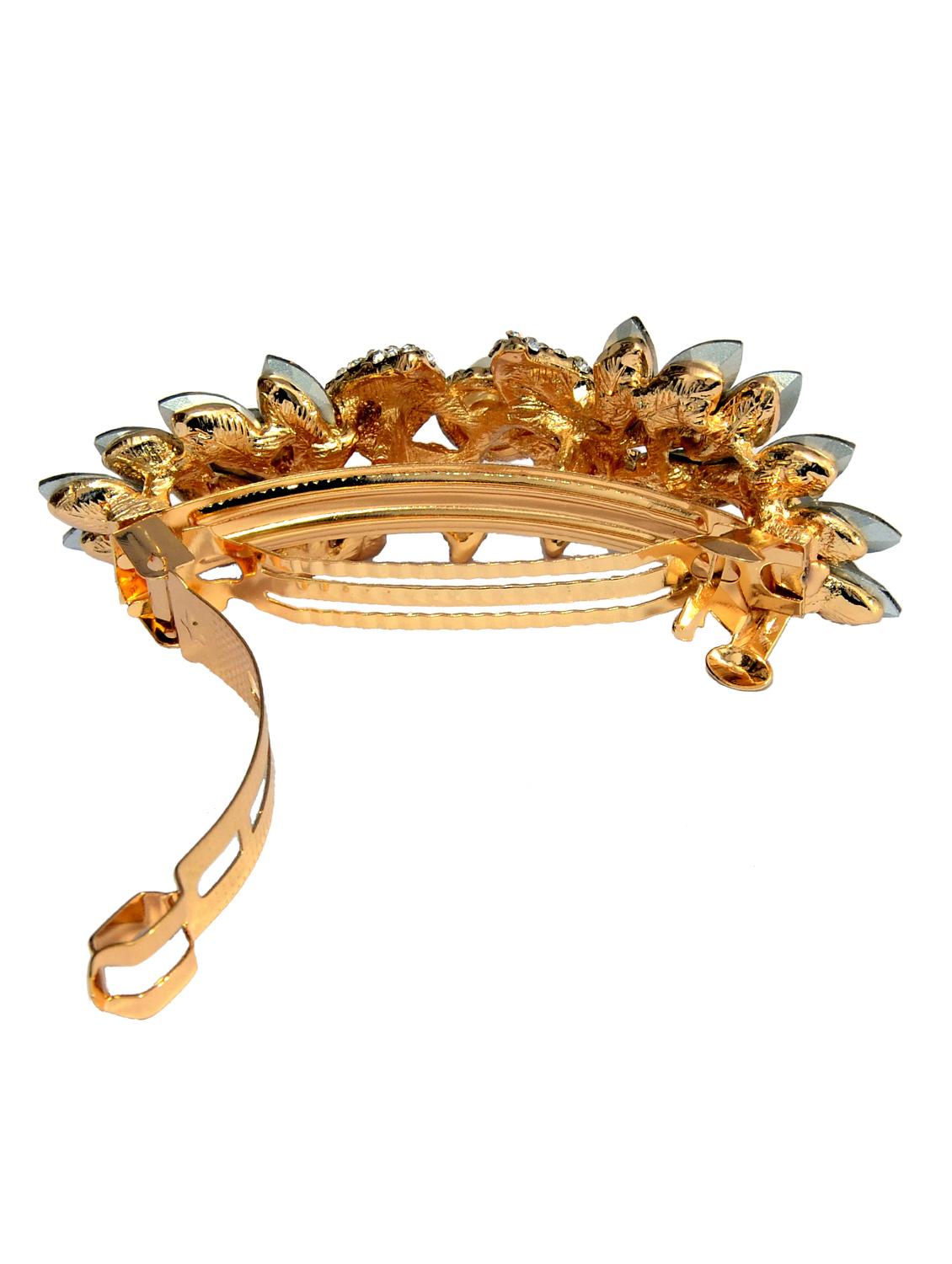 white metal metal embellished hair clip - 13326169 - Standard Image - 1