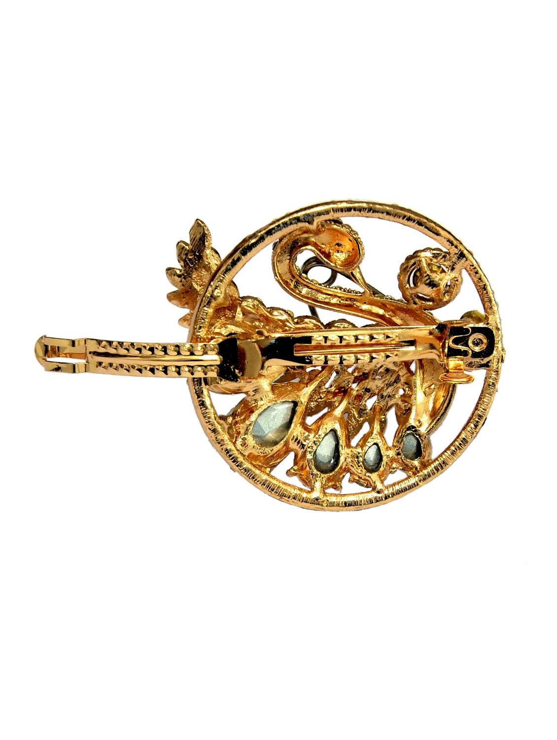 gold metal embellished hair clip - 13326202 - Standard Image - 1