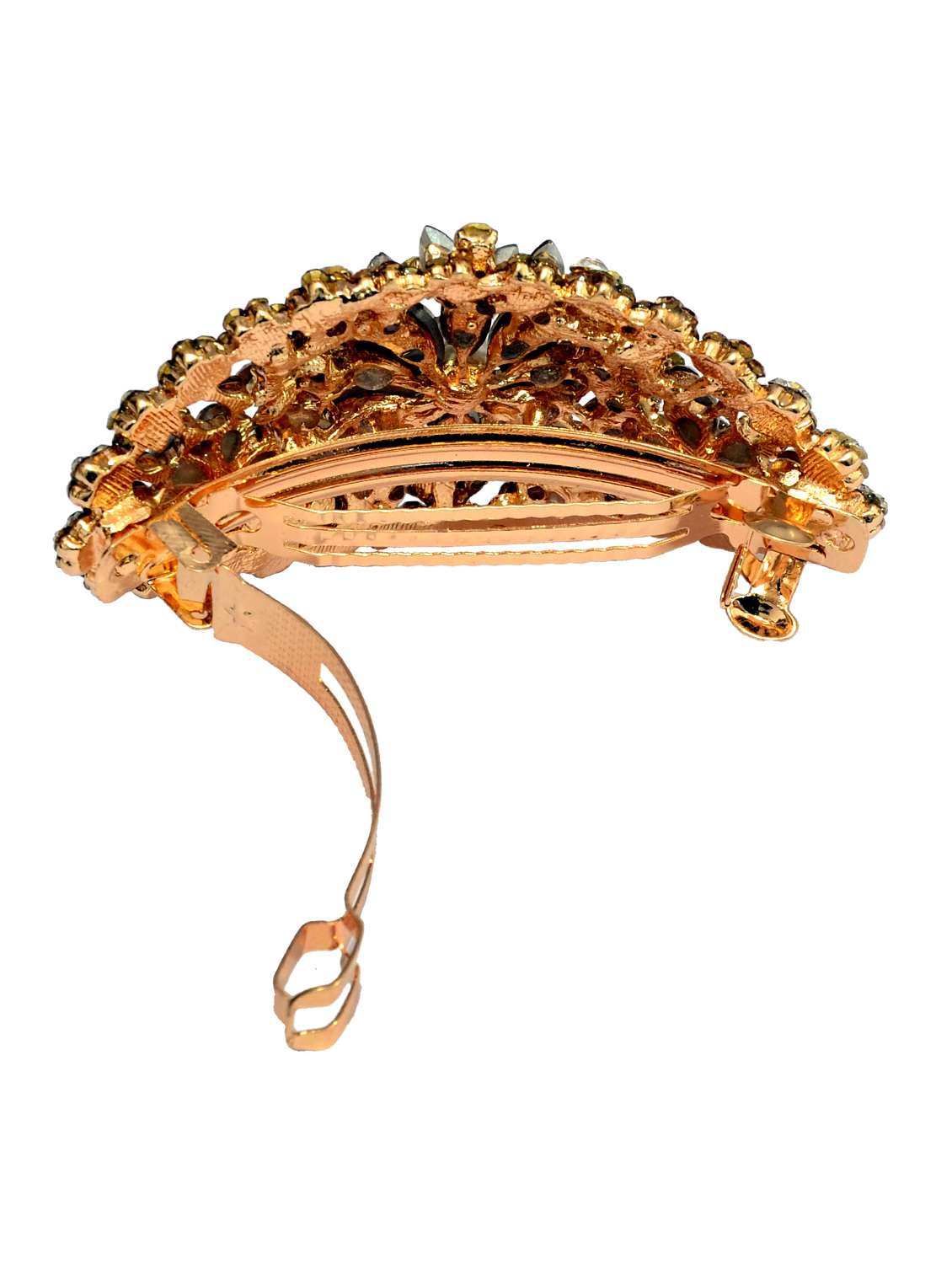 gold metal embellished hair clip - 13326206 - Standard Image - 1