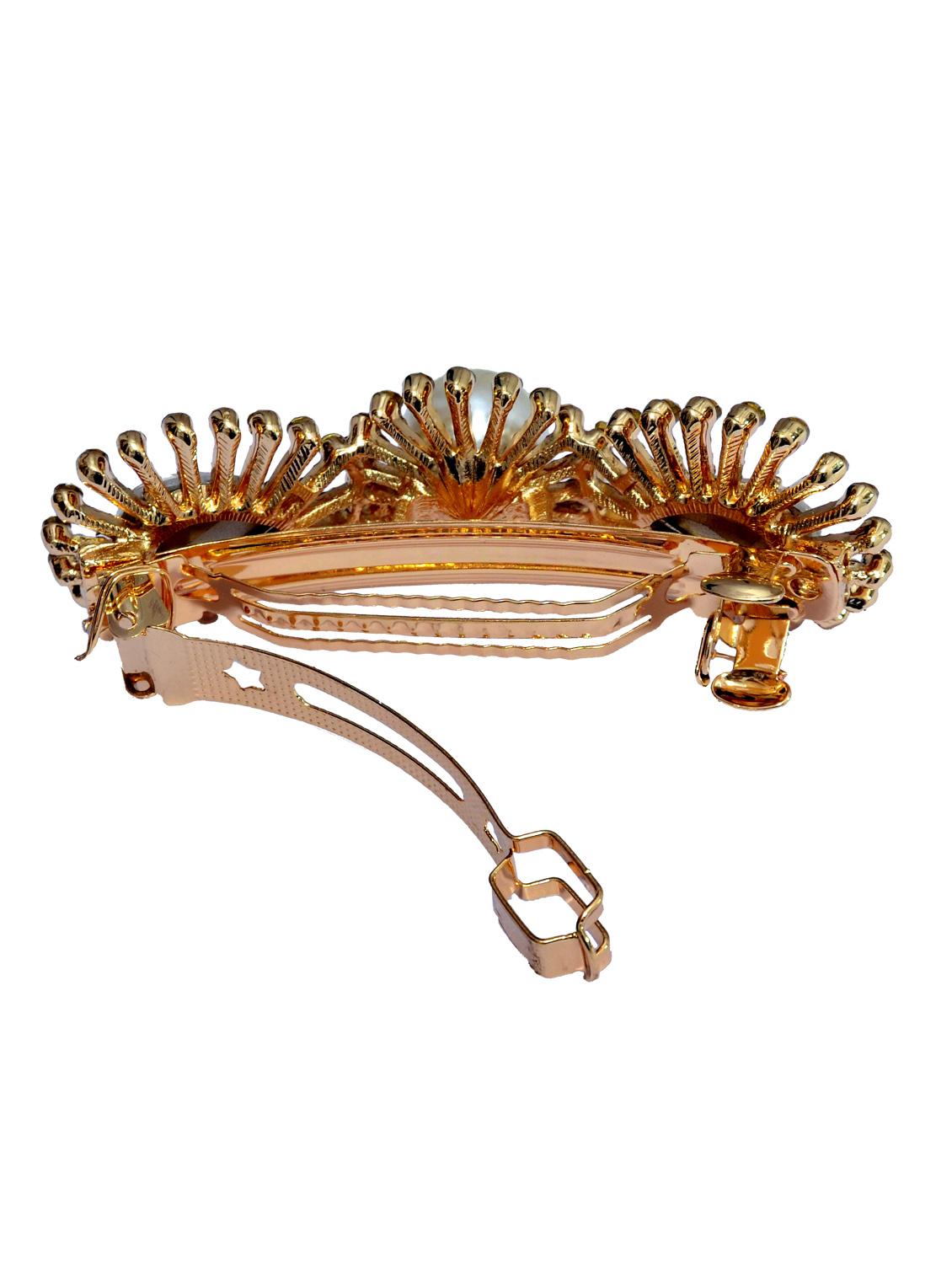 blue metal embellished hair clip - 13326216 - Standard Image - 1