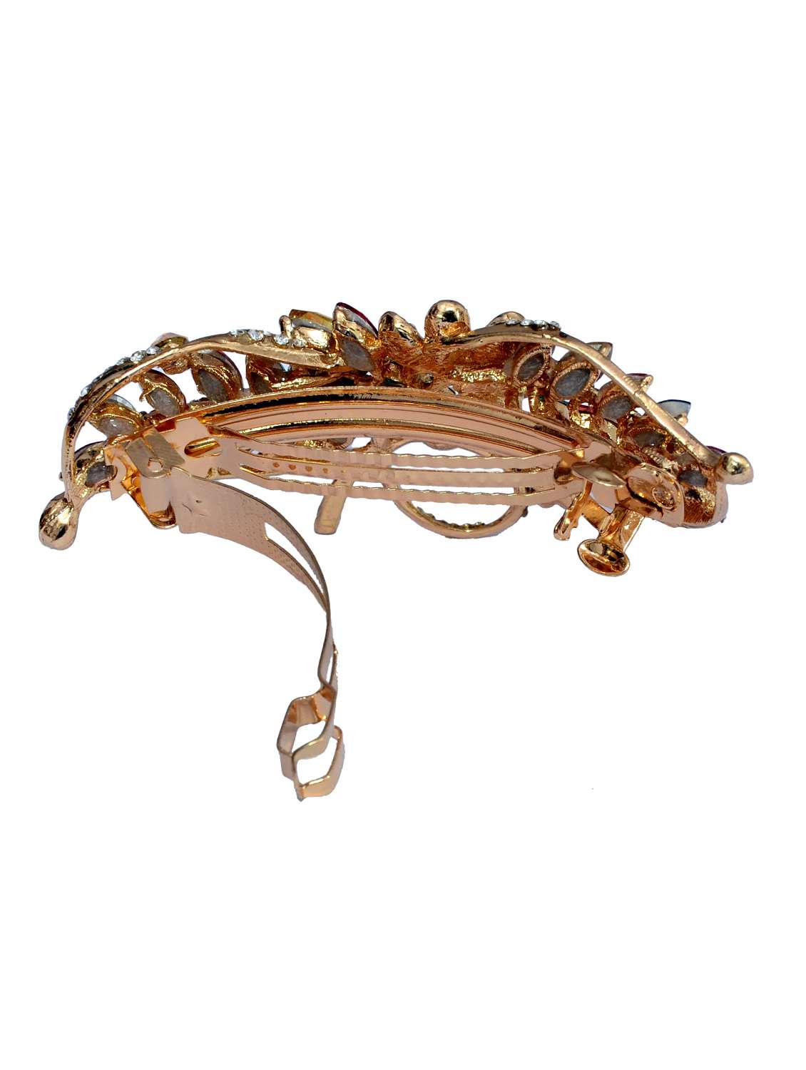 gold metal embellished hair clip - 13326222 -  Standard Image - 1