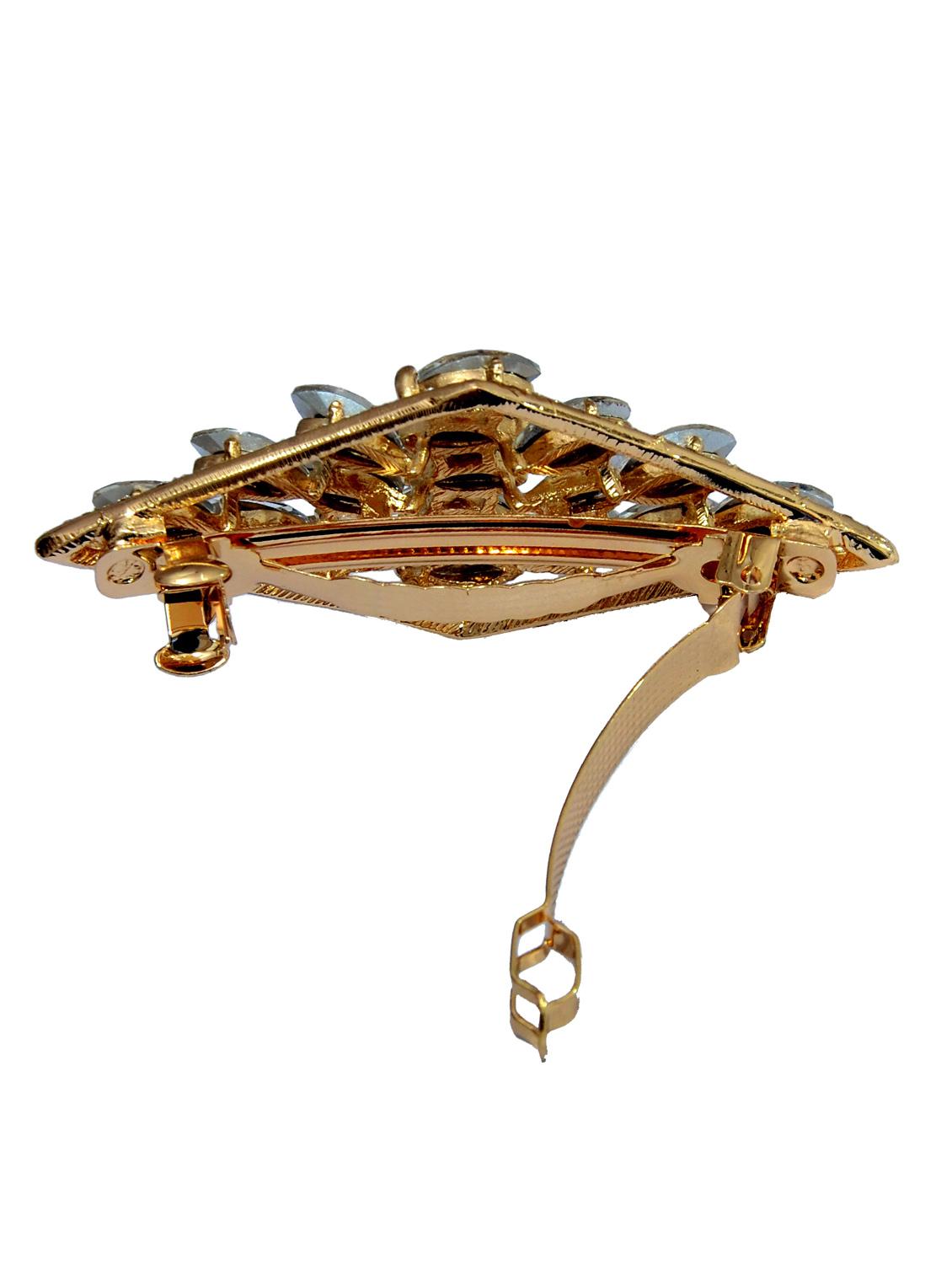 blue metal embellished hair clip - 13326227 - Standard Image - 1