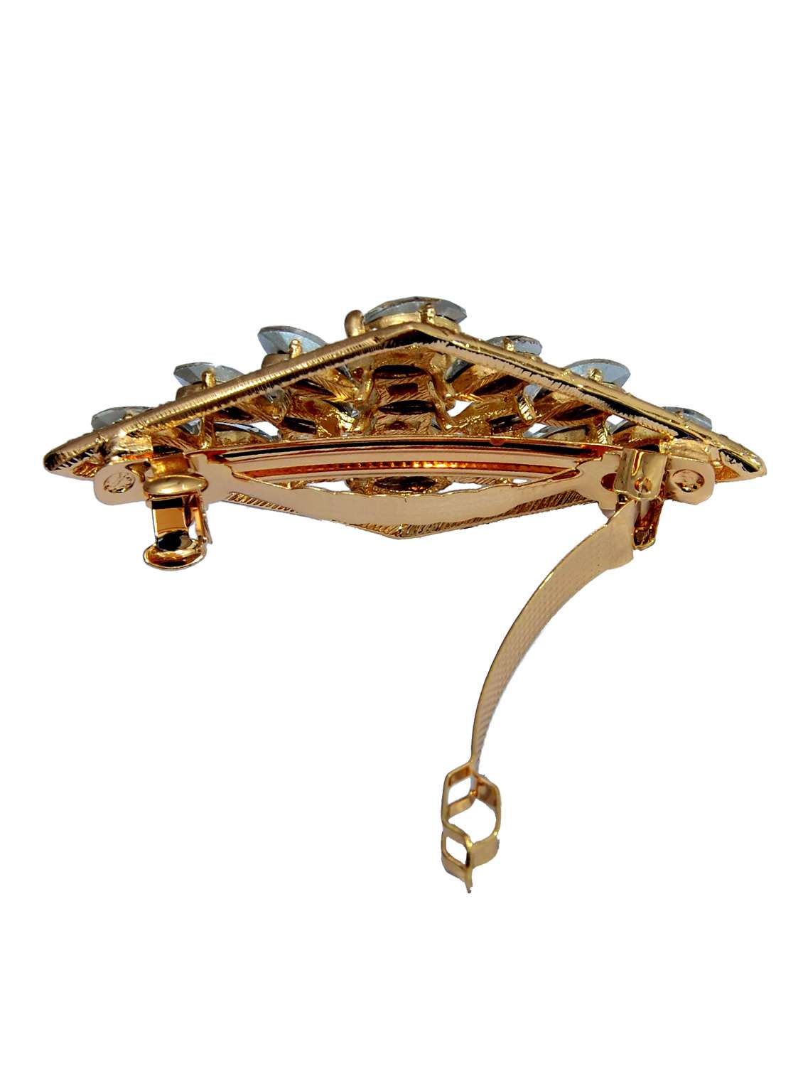gold metal embellished hair clip - 13326228 - Standard Image - 1