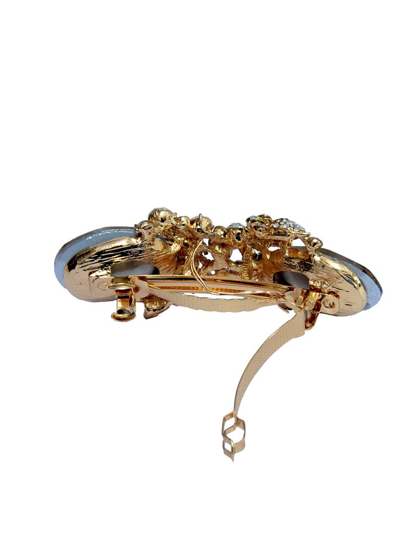 gold metal embellished hair clip - 13326233 -  Standard Image - 1