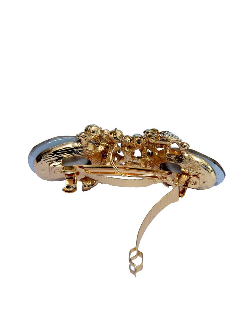 red metal embellished hair clip - 13326234 - Standard Image - 1
