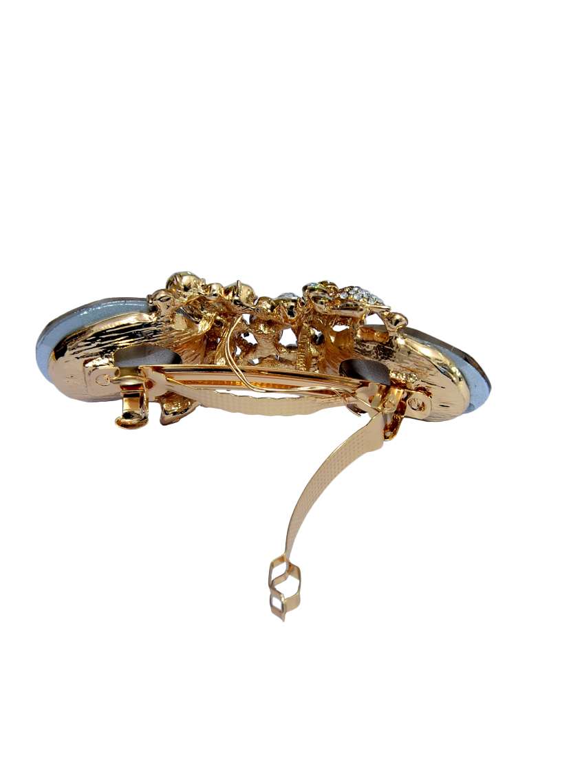pink metal embellished hair clip - 13326235 - Standard Image - 1