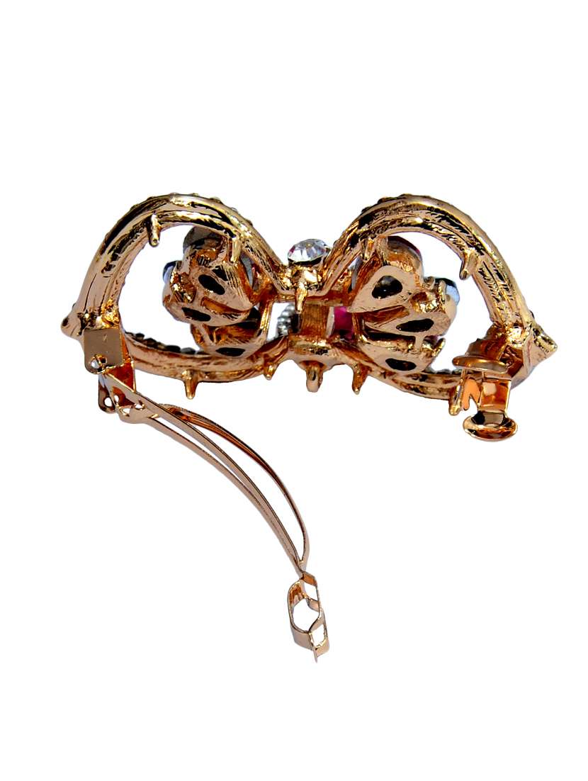 gold metal embellished hair clip - 13326238 -  Standard Image - 1