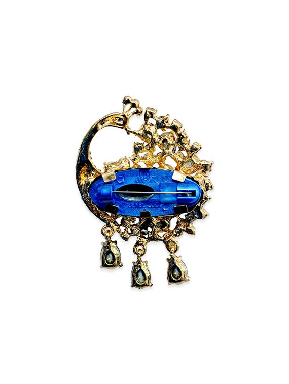 blue metal brooch - 13328120 - Standard Image - 1