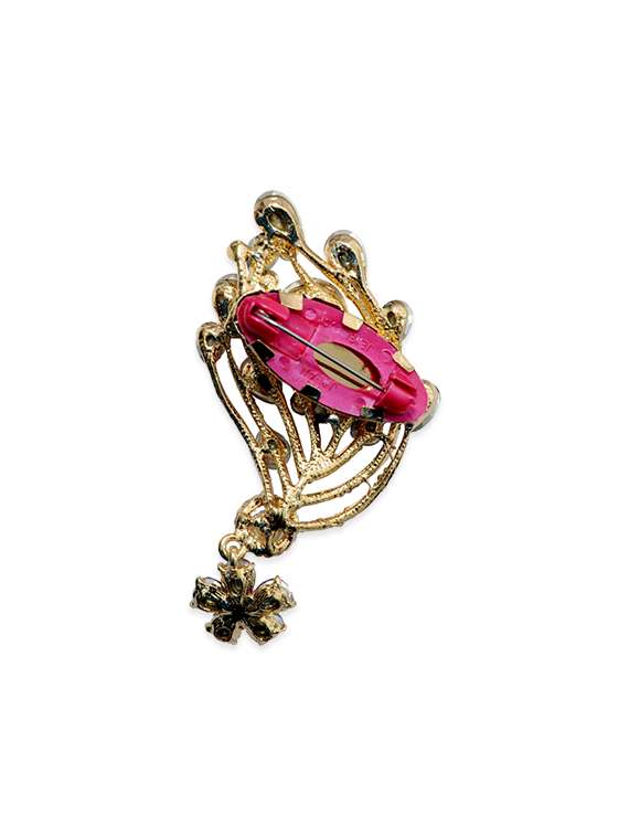 pink metal brooch - 13328129 - Standard Image - 1