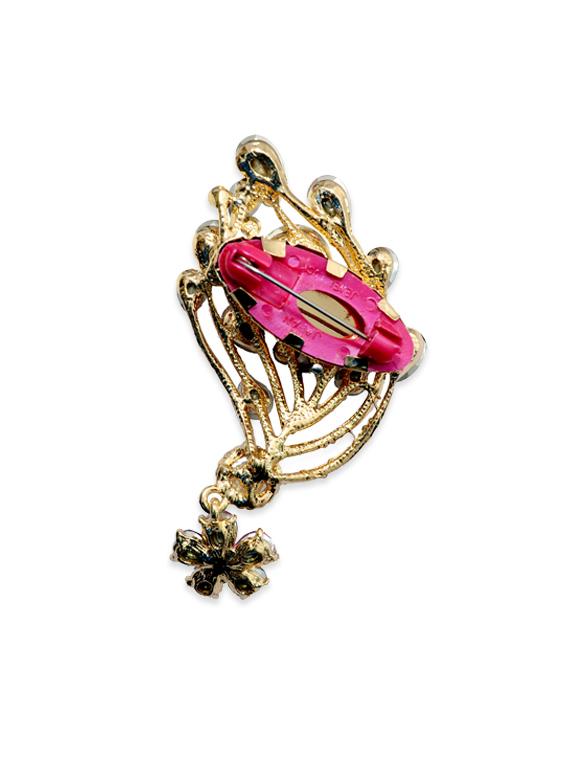 gold metal brooch - 13328180 - Standard Image - 1