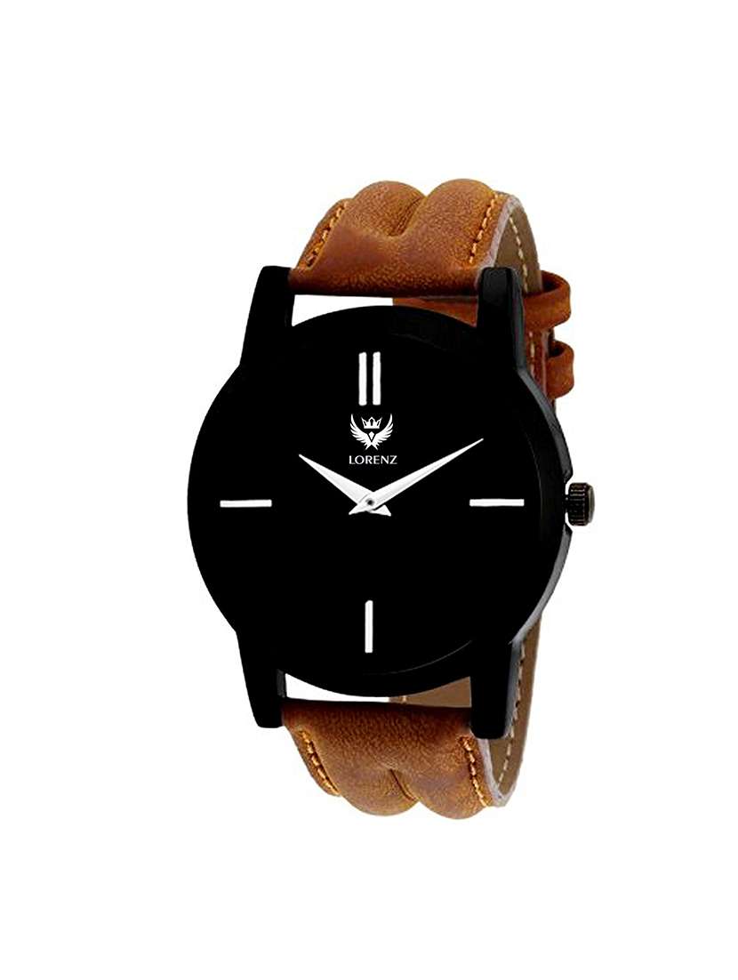 lorenz mk-1013a black dial rough-slim watch