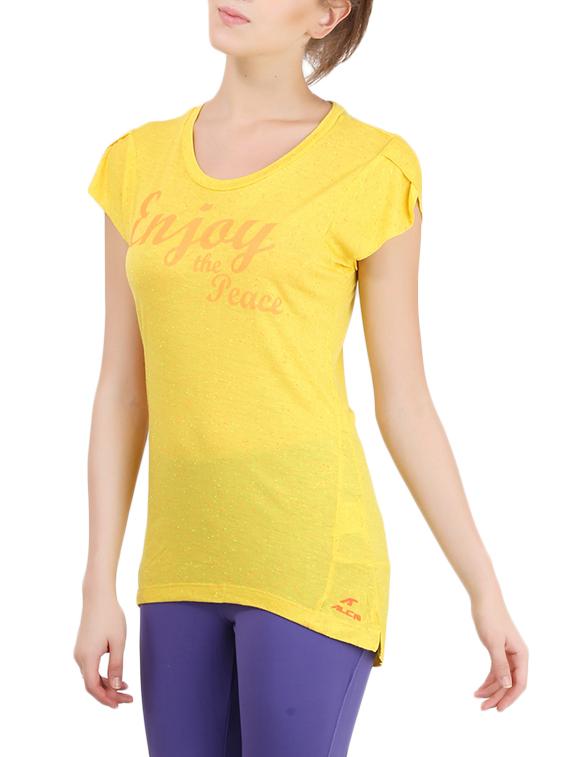 yellow printed cotton regular tee - 13337840 - Standard Image - 1