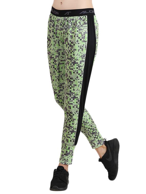 green printed track pant - 13338170 - Standard Image - 1