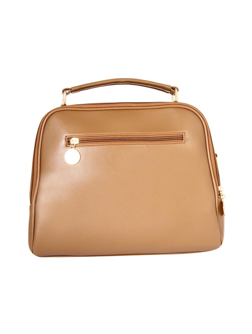 brown leatherette handbag - 13340782 - Standard Image - 1