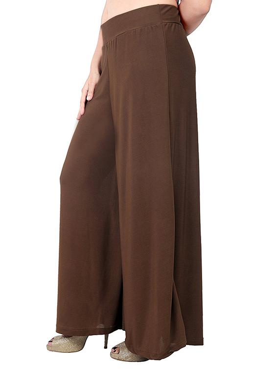 solid brown palazzo - 13345343 - Standard Image - 1