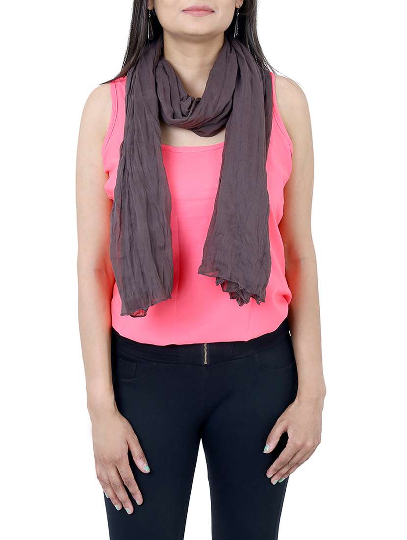 brown cotton scarf - 13348650 - Standard Image - 1