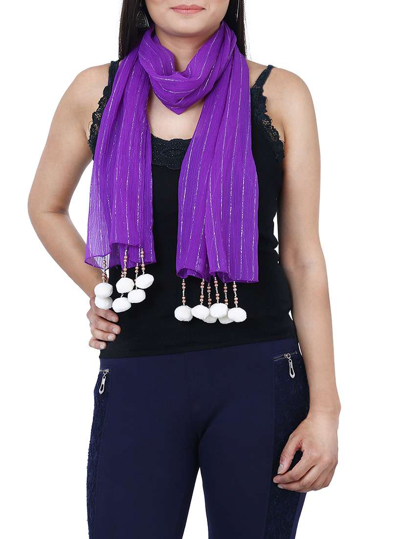 purple chiffon stole - 13348651 -  Standard Image - 1