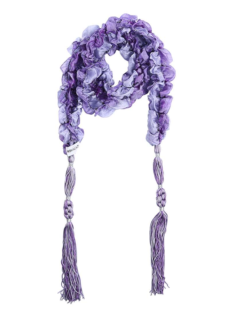 purple silk blend scarf