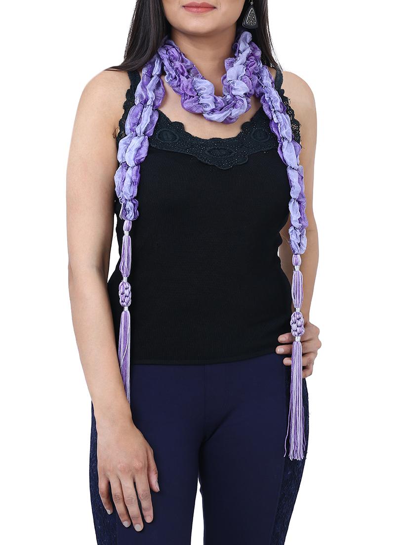 purple silk blend scarf - 13348661 - Standard Image - 1
