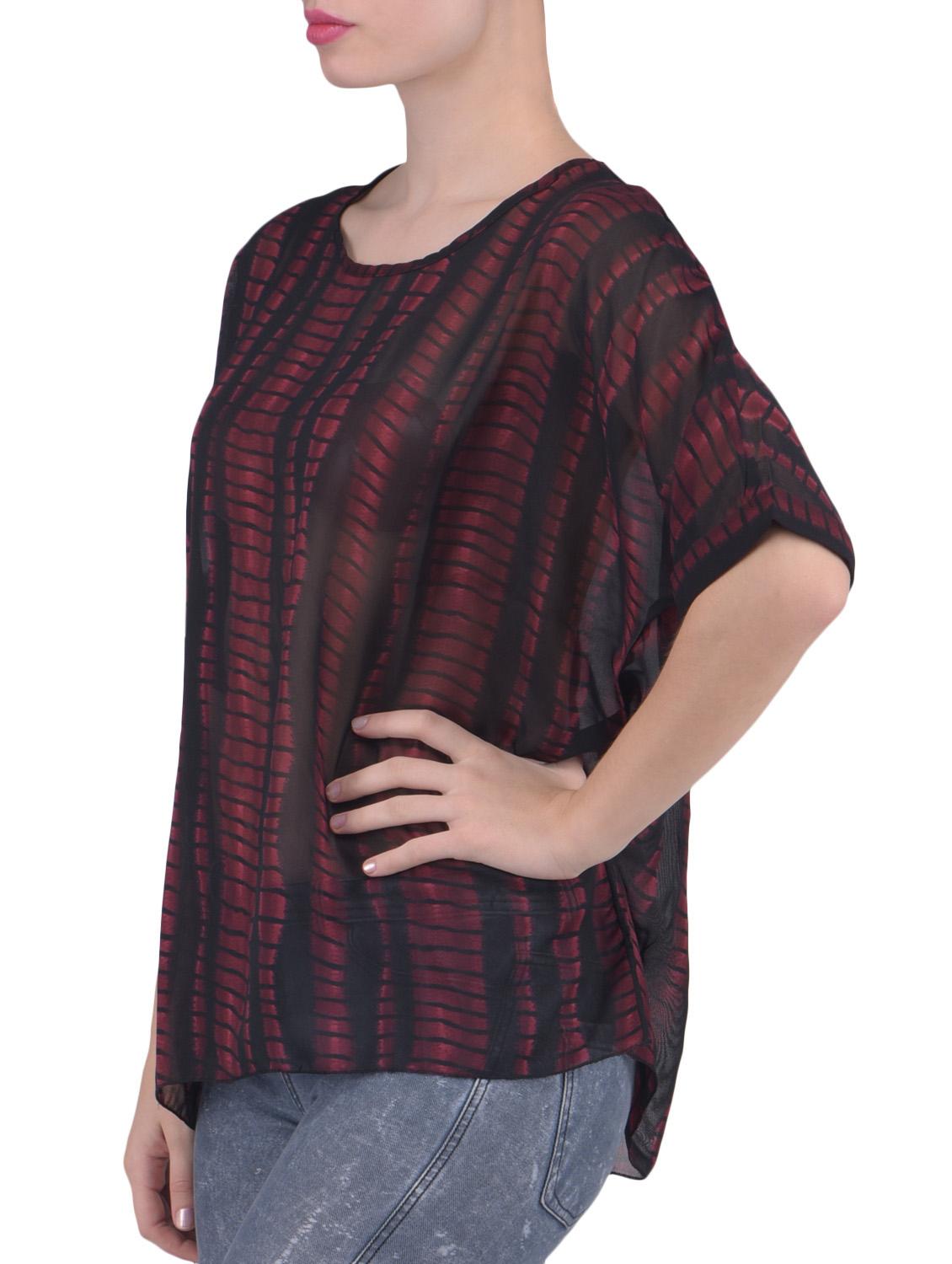 bat wing sleeved sheer top - 1334878 - Standard Image - 1
