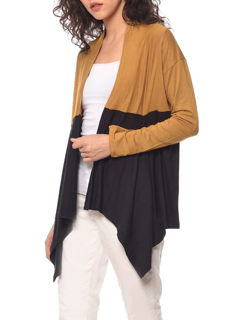 color block asymmetric shrug - 13352166 -  Standard Image - 1