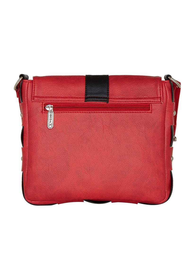 red leatherette sling bag - 13356221 - Standard Image - 1