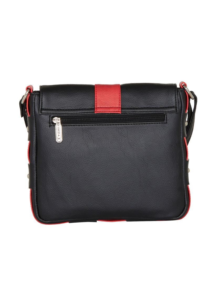 black leatherette  sling bag - 13356222 -  Standard Image - 1