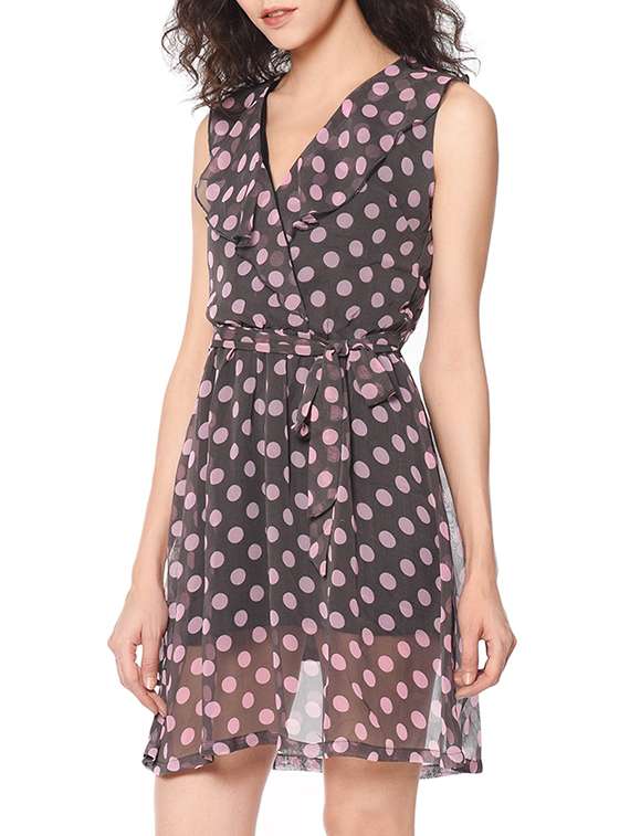 women's fit & flare printed dress - 13357041 -  Standard Image - 1