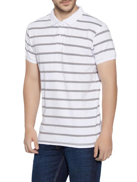 white cotton polo t-shirt - 13361978 -  Standard Image - 1