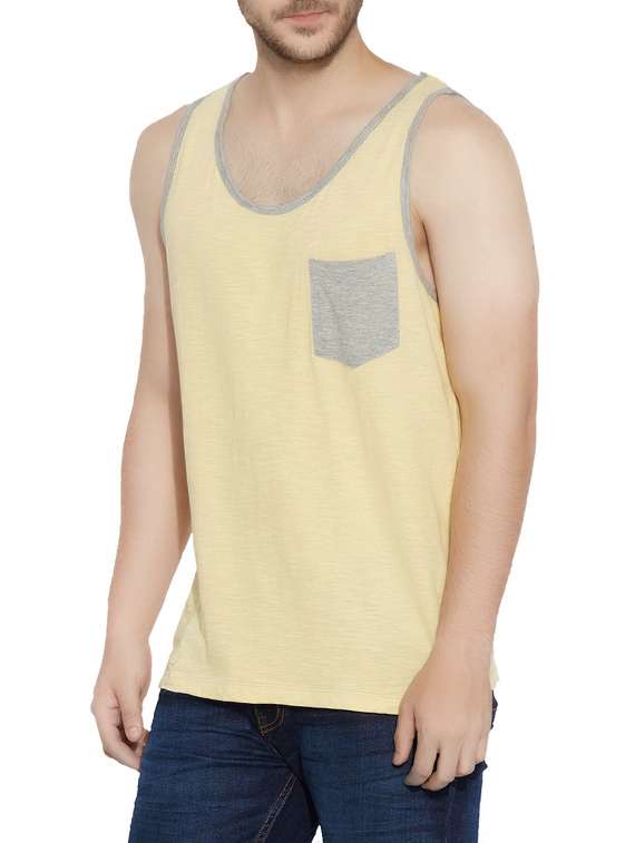 yellow cotton vest - 13362011 -  Standard Image - 1