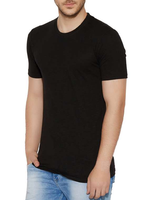 black cotton tshirt - 13362037 -  Standard Image - 1