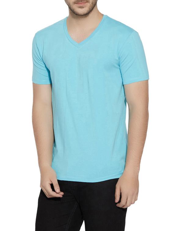 light blue cotton tshirt - 13362041 -  Standard Image - 1
