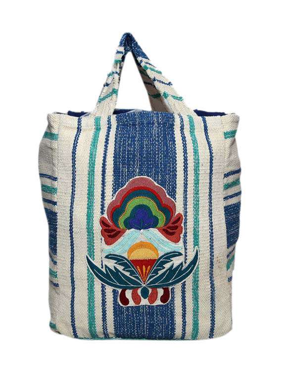 multi colored cotton tote