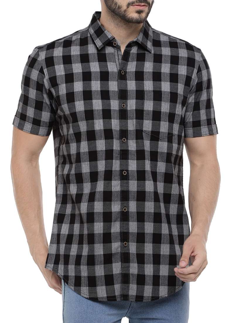 black cotton casual shirt