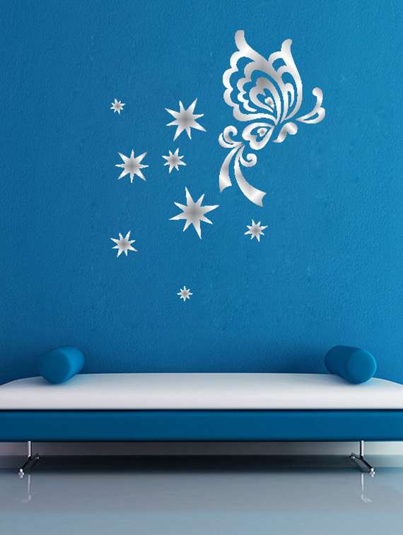 creatick studio butterfly sparkles wall decal large